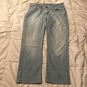 Abercrombie & Fitch size 4 stretch jeans used faded vintage look